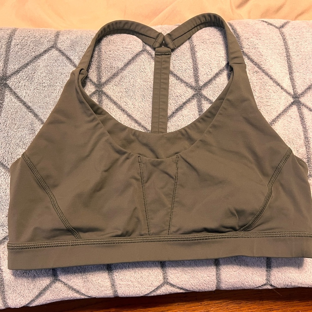 lululemon athletica Olive Green Strappy Sports Bra